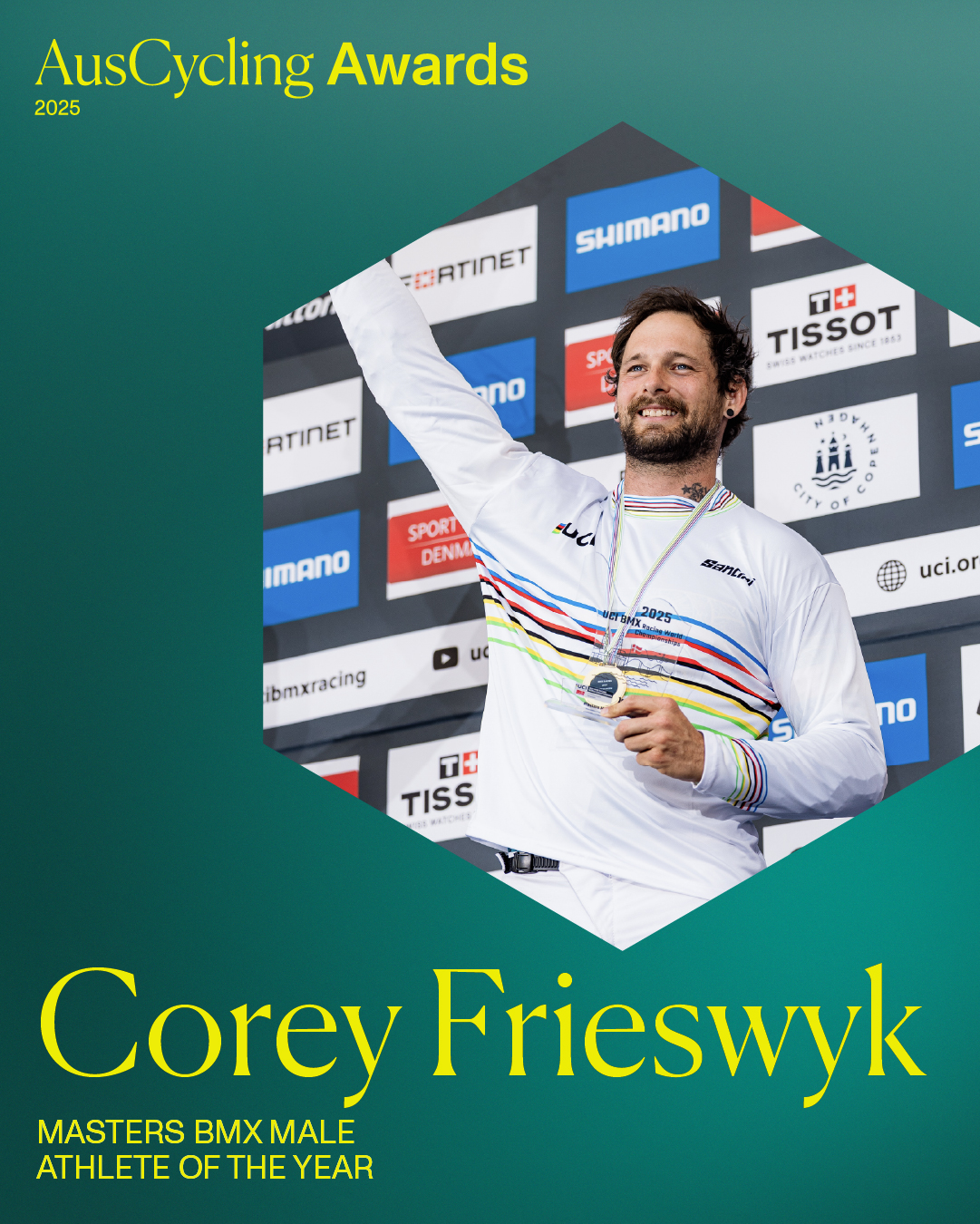 Corey Frieswyk Masters BMX Male Athlete of the Year